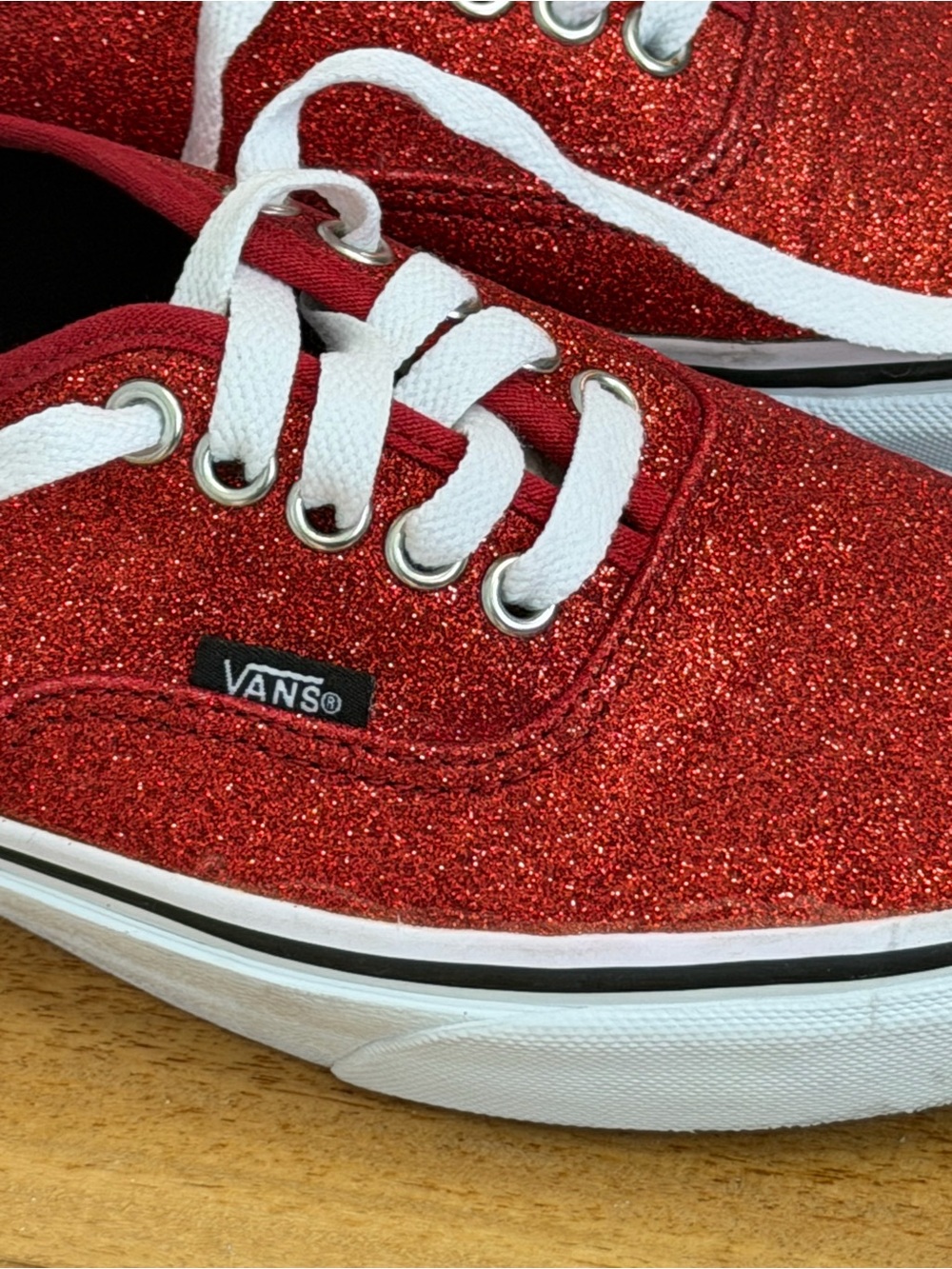 Vans - Red Glitter